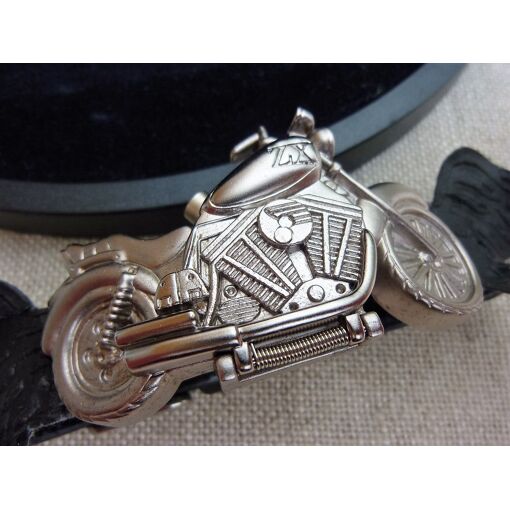 Montre Homme ZZYZX Modèle Moto - Mouvement Quartz, Boîtier Acier, Bracelet Cuir - Neuf Avec écrin (2001)