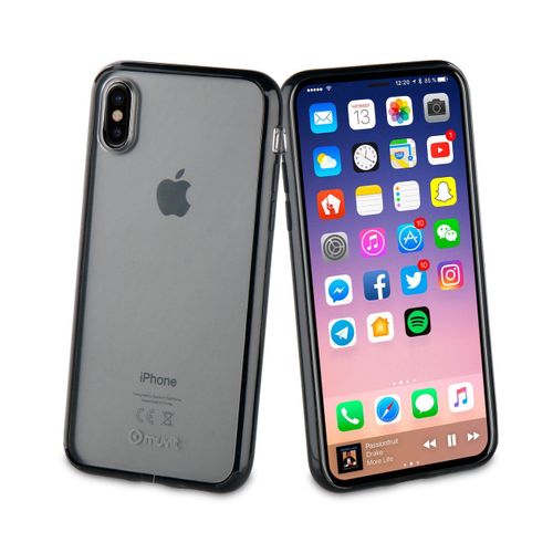 Muvit Coque Crystal Bump Noir Pour Apple Iphone X