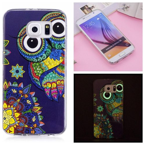 Saturcase Beau Motif Lumineux Fluorescent Ultra Mince Flexible Doux Tpu Gel Silicone Protecteur Cover Arrière Case Housse Coque Étui Pour Samsung Galaxy S6 Sm-G920f (Motif-13)