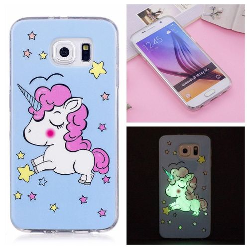 Saturcase Beau Motif Lumineux Fluorescent Ultra Mince Flexible Doux Tpu Gel Silicone Protecteur Cover Arrière Case Housse Coque Étui Pour Samsung Galaxy S6 Sm-G920f (Motif-21)