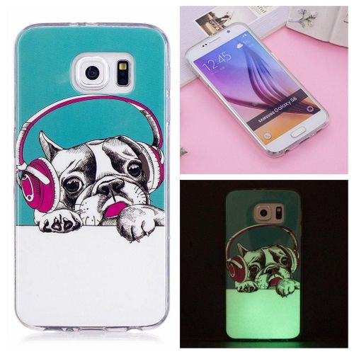 Saturcase Beau Motif Lumineux Fluorescent Ultra Mince Flexible Doux Tpu Gel Silicone Protecteur Cover Arrière Case Housse Coque Étui Pour Samsung Galaxy S6 Sm-G920f (Motif-22)