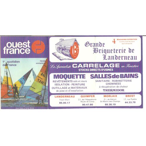 Calendrier Des Marées 1981 Ouest France Finistère Sud Planche À Voile Landerneau Calendario De Bolsillo Calendar