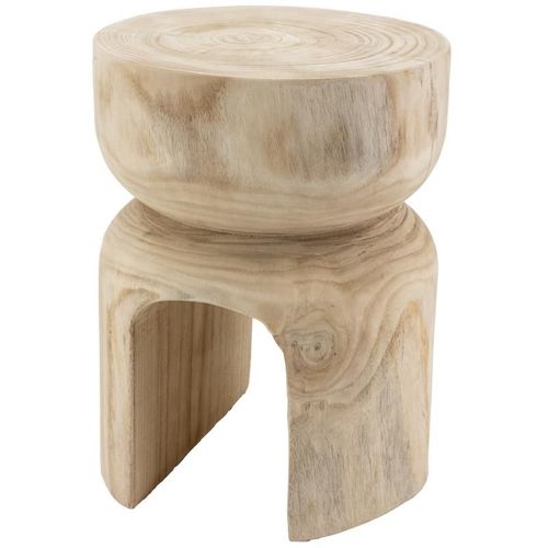 Tabouret En Bois Paulownia Molaire Naturel