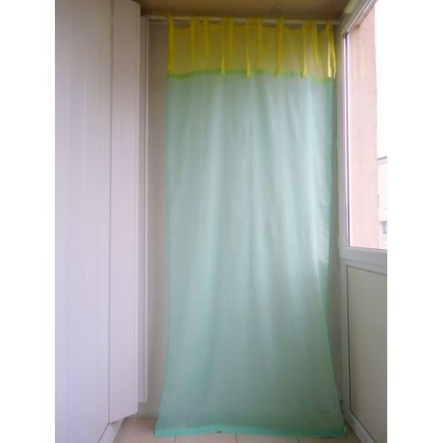 Voilage En Coton Vert Transparent