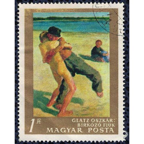 Hongrie 1967 Oblitéré Used Wrestling Boys Oszkár Glatz Garçons Lutteurs
