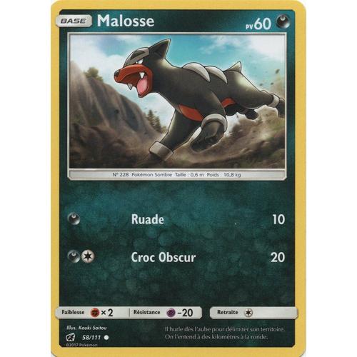 Carte Française Malosse 58/111 Série Invasion Carmin Pokemon