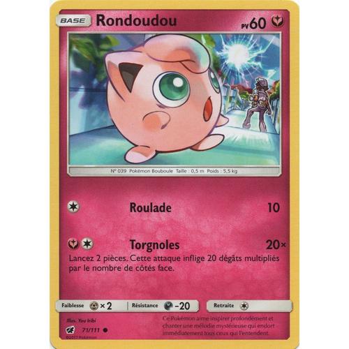 Carte Française Rondoudou 71/111 Série Invasion Carmin Pokemon