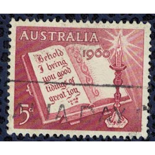 Australie 1960 Oblitéré Used Bible Passage Saint Luc 2 Sur 10 Et Chandelier Su