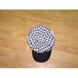 Casquette C&a Motif Pied De Poule Noir Blanc
