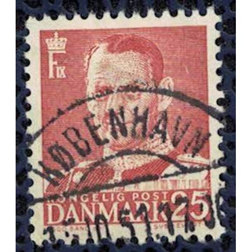 Danemark 1948 Oblitéré Rond Used King Frederik Ix Roi Frédéric Ix 25 Ore Danoise Brun Su