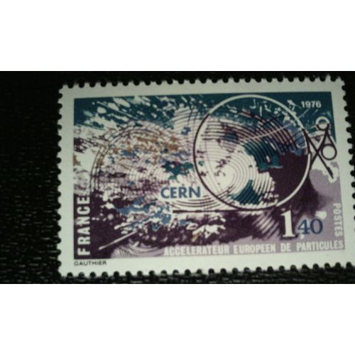 Timbre France (Yt1908)  1976  Particules D'accélérateur Européennes (Cern)
