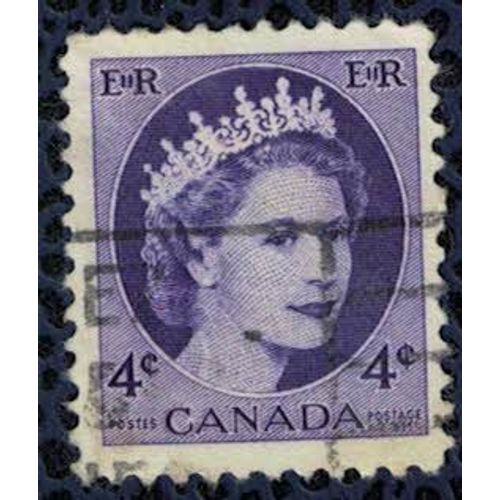 Canada 1962 Oblitéré Used Queen Elizabeth Ii Reine Violet 4 Cents Su