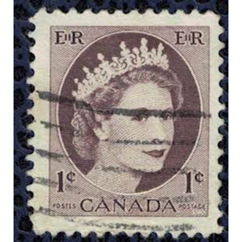Canada 1962 Oblitéré Used Queen Elizabeth Ii Reine Pourpre Brun 1 Cent Su
