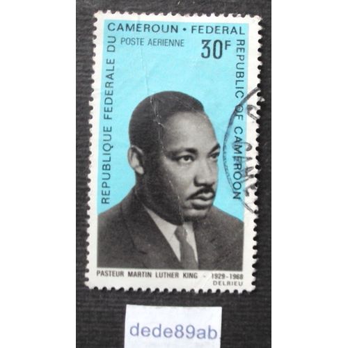 Cameroun..  30f Poste Aérienne . Pasteur Martin Luther King (1929-1968) Oblitéré Used Stamp.