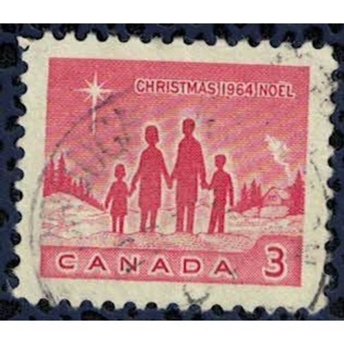 Canada 1964 Oblitéré Used Christmas 1964 Noël Famille Écarlate Su