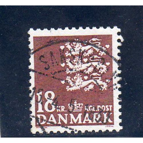 Timbre-Poste Du Danemark (Armoiries Du Danemark)