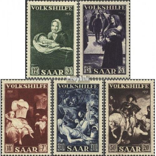 Sarre 309-313 (Complète Edition) Testés Neuf Avec Gomme Originale 1951 Volkshilfe: Peintures (Ii)