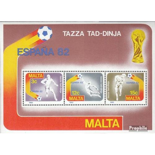 Malte Bloc 7 (Édition Complète) Oblitéré 1982 Football-Wm