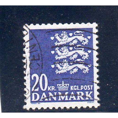 Timbre-Poste Du Danemark (Armoiries Du Danemark)