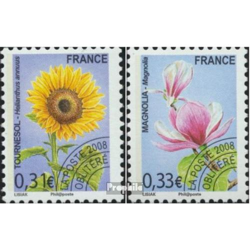 France 4563-4564 (Complète Edition) Neuf Avec Gomme Originale 2008 Timbres: Fleurs