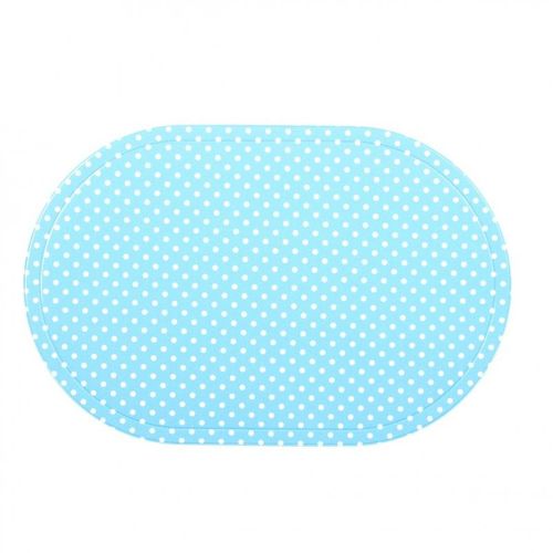 Set De Table Ovale À Pois 44x29cm Bleu