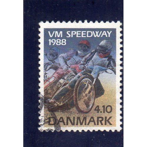 Timbre-Poste Du Danemark (Championnats Du Monde Motocycliste)
