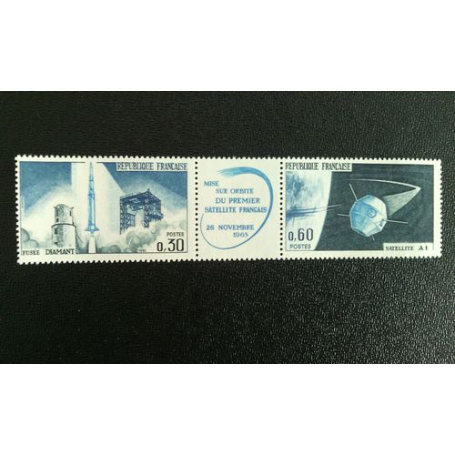 Timbre France (Yt1465a) 1965 Premier Lancement National Par Satellite