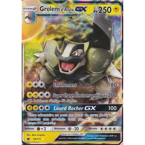 Grolem D'alola Gx 34/111 Invasion Carmin