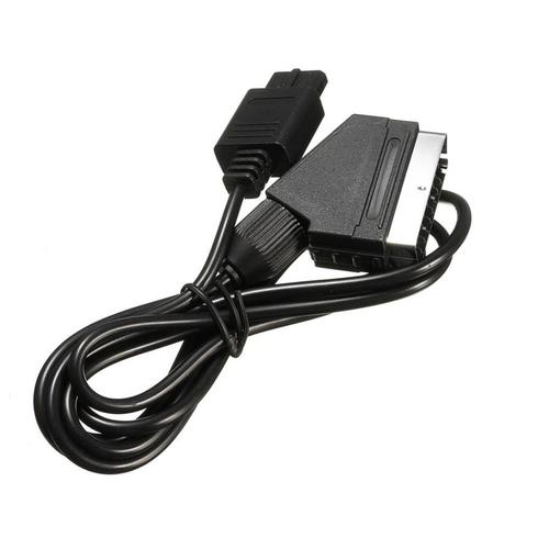 Câble péritel AV RGB Scart pour Nintendo GameCube, N64 et Super Nes - PAL- 1,80 mètre