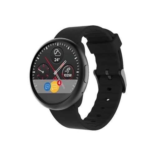 Mykronoz Zeround2 - 45 Mm - Noir - Montre Intelligente Avec Bande - Silicone - Noir - Affichage 1.22" - Bluetooth - 57 G