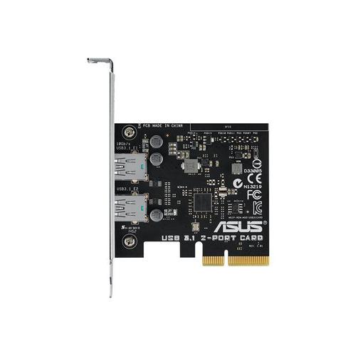 ASUS USB 3.1 TYPE-A CARD - Adaptateur USB - PCIe x4 - USB 3.1 x 2 - pour ASUS RAMPAGE V EXTREME/U3.1, SABERTOOTH Z97, X99, Z97