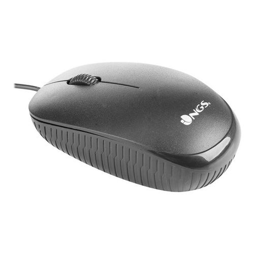 NGS Flame - Souris - droitiers et gauchers - optique - 3 boutons - filaire - USB - noir