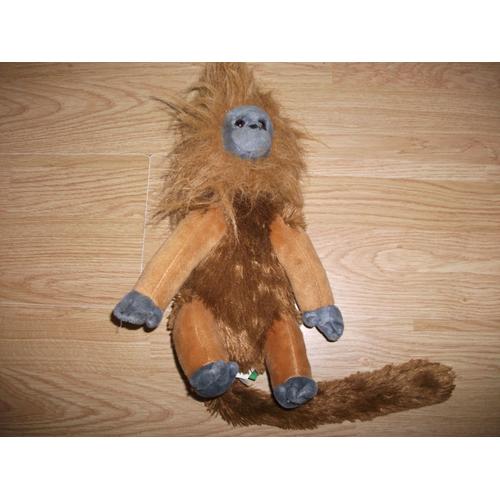 Peluche Singe Roux À Crinière - 31 Cm