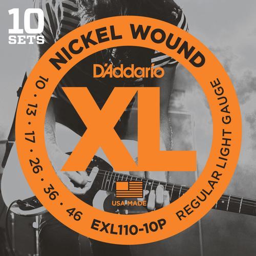 D'addario Exl110-10p Jeu De Cordes Pour Guitare Électrique (10 Jeux)