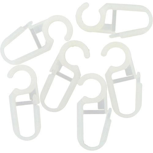 AGRAFE RIDEAU CLIP PLASTIQUE D28-35 BLANC X 10