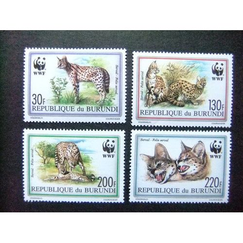 Burundi 1992 Faune Wwf Yvert 968 / 71 ** Mnh