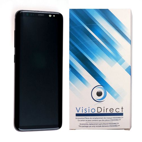 Visiodirect® Ecran Complet Pour Samsung Galaxy S8 G950f Téléphone Portable Noir Vitre Tactile + Écran Lcd Sur Chassis