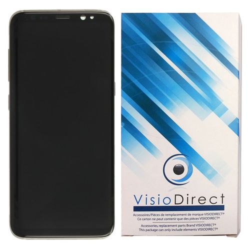 Visiodirect® Ecran Complet Pour Samsung Galaxy S8 G950f Téléphone Portable Doré Or Vitre Tactile + Écran Lcd Sur Chassis