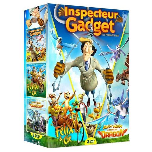 Félix Et Cie + Gadget 3d - Inspecteur Gadget Et Le Ptérodactyle Géant + John John, L'apprenti Dragon - Pack