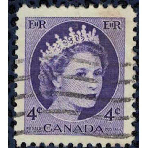 Canada 1962 Oblitéré Used Queen Elizabeth Ii Reine Violet 4 Cents Su