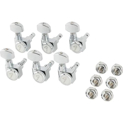 Fender All Short Locking Tuners Chrome Mécaniques Guitare (Lot De 6)