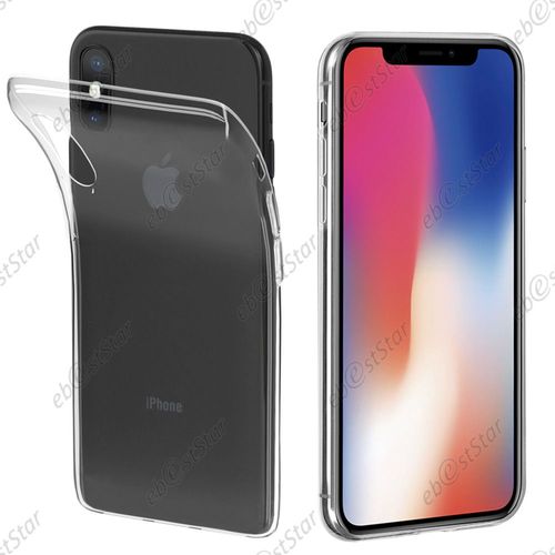 Ebeststar ® Pour Apple Iphone X Écran 5.8", Iphone 10 - Housse Etui Coque Silicone Gel Souple Ultra Fine 0,3mm Et Invisible, Couleur Transparent [Dimensions Precises De Votre Appareil : 143.6 X 70.9 X 7.7 Mm, Écran 5.8'']
