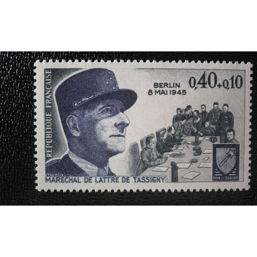 Timbre France (Yt1639) 1970 Maréchal De Lattre De Tassigny. Anniversaire Du 8 Mai A Berlin