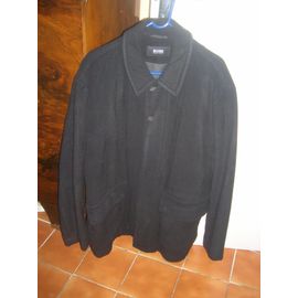 Veste Longue Hugo Boss 80% Laine,20% Polyamide Doublure 100% Coton L Noir