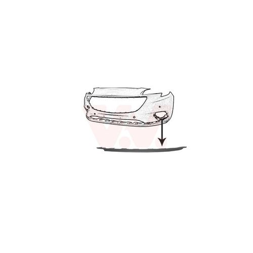 Moulure Gauche De Pare-Chocs Avant Pour Opel Corsa E (Depuis 10/2014)