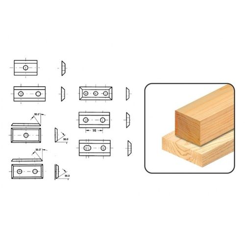 Leman - Lot de 10 plaquettes réversibles au carbure 12x19,5mm