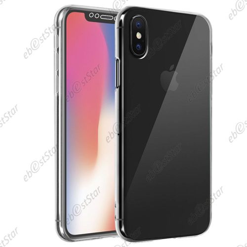 Ebeststar ® Housse Coque Protection Silicone Avant Arrière Pour Apple Iphone X Écran 5.8", Iphone 10, Couleur Transparent [Dimensions Precises De Votre Appareil : 143.6 X 70.9 X 7.7 Mm, Écran 5.8'']