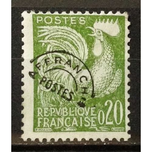 Préoblitéré Coq 0,20 Vert (Joli N° 120) Neuf* - Cote 3,00 - France Année 1960 - N19334