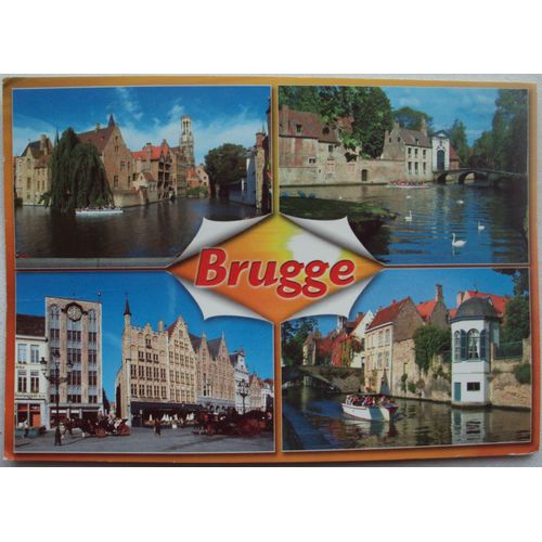 Belgique.. Carte Multi-Vues De Brugge . Au Verso Timbre Belgique A Prioritaire Air-Mail 1 Europe Oblitéré