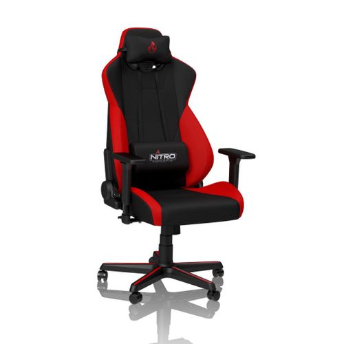 Siège Pc Gamer Nitro Concepts S300 Inferno Red - Noir/Rouge/Tissu/3d
